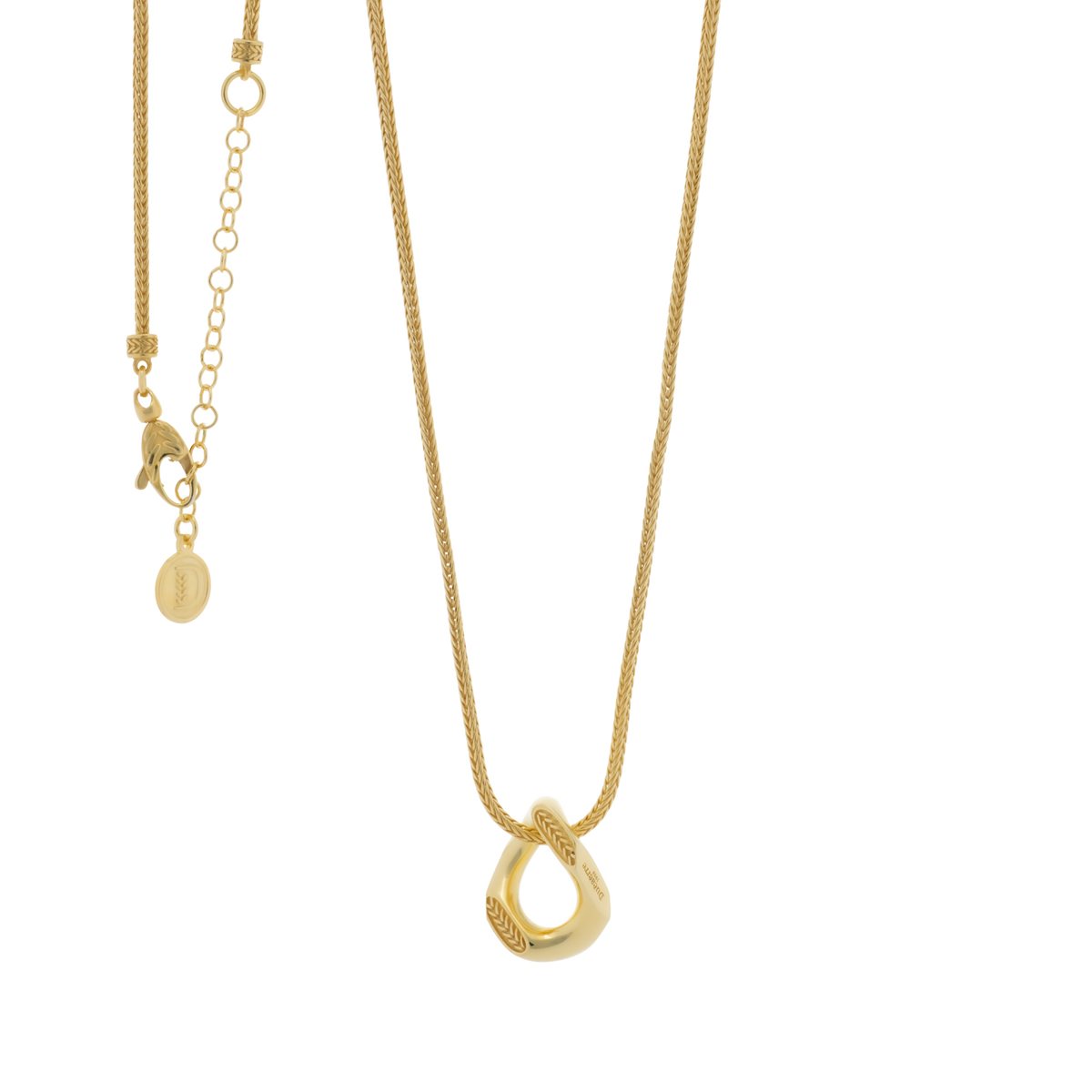 Collana rock spiga dorato realizzato in argento 925 dal brand dueaerre 1938